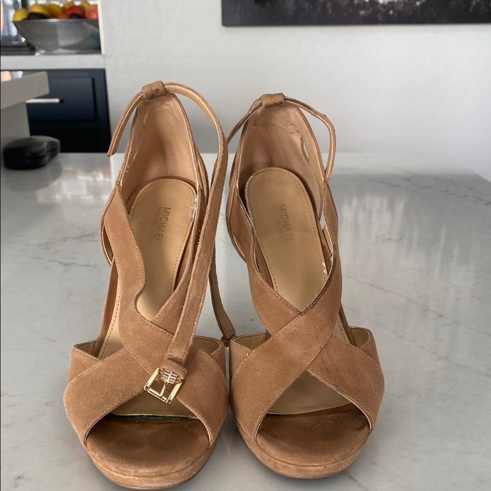 Michael Kors Tan Block Heels